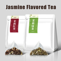 Großhandel Jasmin-Schwarzteebeutel ab Werk, Pyramiden-Jasmin-Grünteebeutel einzeln verpackt