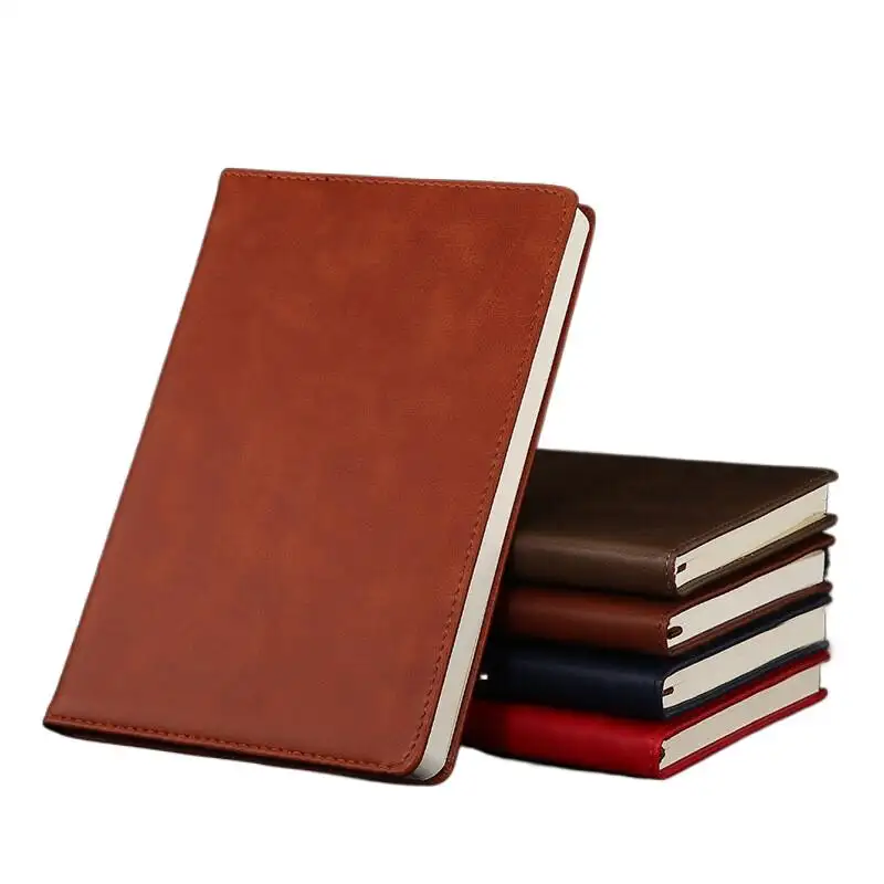 Cuaderno de cuero PU A5 elástico personalizado, portalápices de diario, tamaño de diario, logotipo personalizado, para oficina de empresa