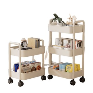 Chariot de rangement 30x20 cm à 5 niveaux, mobile, pour cuisine, salle de bain, chambre, organisateur multifonctionnel, portable, de type rectangulaire sur pied - Product Image 2