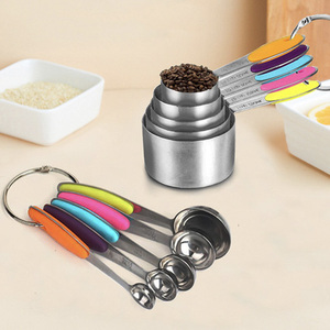 Ensemble de 10 cuillères doseuses en acier inoxydable et silicone, écologiques, compatibles lave-vaisselle, ustensiles de pâtisserie pour la cuisine à domicile - Product Image 3