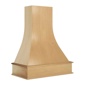 Couvercle de hotte de cuisine en bois contemporain EFS personnalisé avec design arqué, à fixation murale pour armoires de cuisine, installation facile - Product Image 4