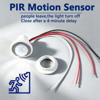 Trois détecteurs de mouvement à basse tension IKSLED PIR réglables, adaptés à la détection intelligente des mouvements intérieurs par LED