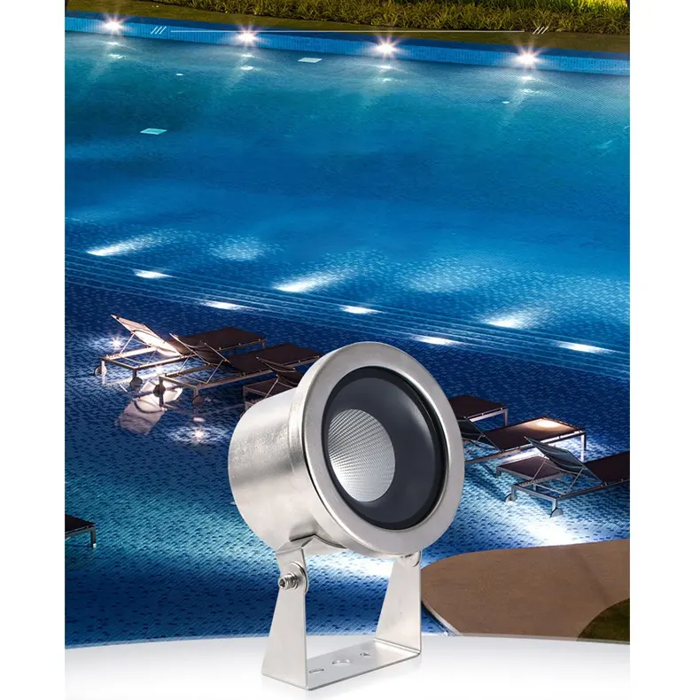 25W outdoor led stainless steel underwater light IP68 waterproof fountain landscape spotlight DC24V Pool underwater flood light