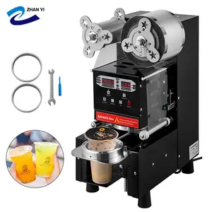 Factory Custom High Speed Paper Cup Lid Sealing Juice Boba Tea Automatic Plastic Cup Sealer Machine For Drinks