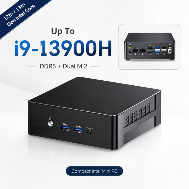 Mini Desktop Computer Mini PC Intel Core  I5-12450H/i7-12650H/i7-13700H / I9-12900H/i9-13900H Business Use