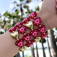 Collier Ginee pour femme en acier inoxydable avec perles de fraises, multirangs, style vintage, bijou fantaisie tendance
