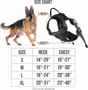 Harnais pour grand chien sans traction avec poignée pour l'entraînement, confortable, sûr, sans étranglement, harnais réglable - Product Image 6