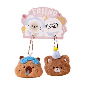 Plush Keychain Cute Lightweight Key Chain Soft School Bag Pendant with Key Ring Small Commodity Accessories Keychains in Bulk