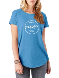 <span class=keywords><strong>T</strong></span>-<span class=keywords><strong>shirt</strong></span> Long Personnalisé pour Femmes, 93% Coton 7% Élasthanne, 180 g/m², Ourlet Arrondi, Impression Sérigraphique, Encolure Dégagée, Bas Arrondi - Product Image 3