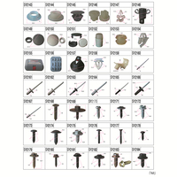 Fixation générale pour véhicule Automobile Pare-chocs Retenue Clips plastiques pour voiture