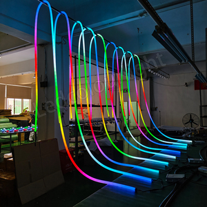 <span class=keywords><strong>Tube</strong></span> néon en silicone noir adressable RGB à éclairage à 360 degrés, bande lumineuse LED néon de 25 mm pour les discothèques - Product Image 1