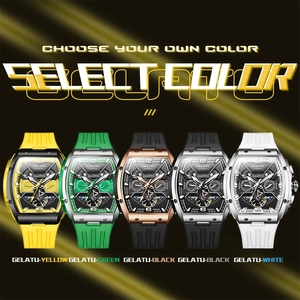 Envío Directo GELATU 6013 Reloj Mecánico de Alta Calidad para Hombre, Diseño 3D con Tourbillon, Resistente al Agua, Doble Calendario, Luminoso, Correa de Silicona - Product Image 5