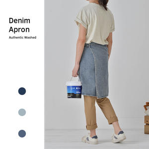 Denim <span class=keywords><strong>bistrot</strong></span> café <span class=keywords><strong>tablier</strong></span> coton <span class=keywords><strong>professionnel</strong></span> demi-cuisine <span class=keywords><strong>tablier</strong></span> Durable taille service <span class=keywords><strong>tablier</strong></span> pour serveur de Chef - Product Image 5