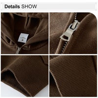 Sweat à capuche zippé en coton avec impression de logo personnalisée en gros Sweat à capuche zippé pour homme