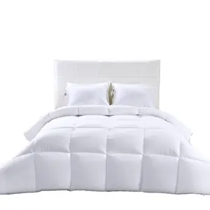 Colcha do hotel, Conjunto de cama do hotel Quilt, 5 Star Quality Goose Feather Hotel Quilt White Kin, Cama Branca Consolador e Caixa Costurada