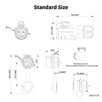 Connecteur circulaire tout plastique CNLINKO LP12, étanche IP68, connecteur de prise à poussoir-tirer