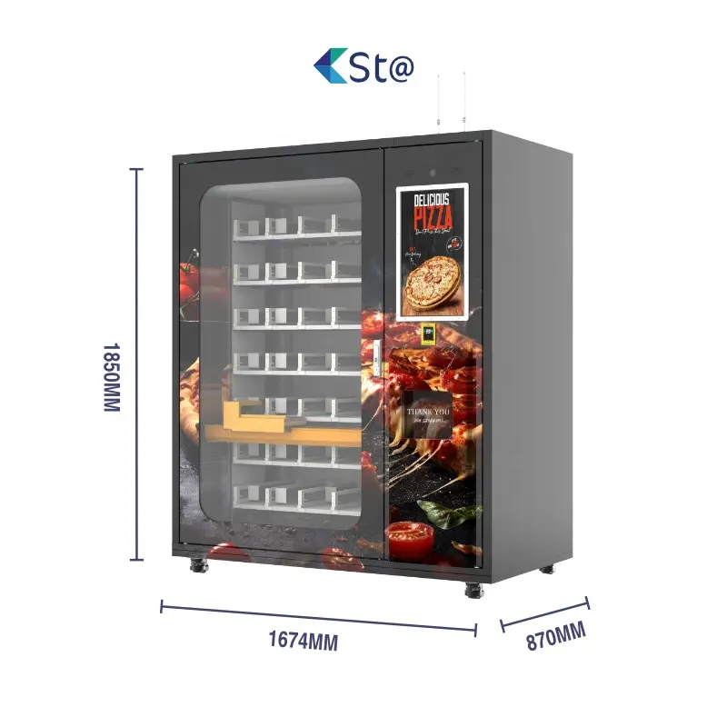 Полностью автоматические умные автоматы для продажи пиццы, автоматы для приготовления горячей еды