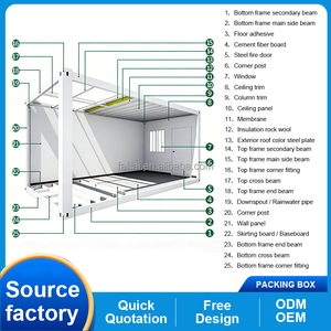 Casa Contenedor Desmontable de Bajo Costo y Rápida Montaje, Oficina Contenedor Personalizada y Duradera, Almacén Contenedor Modular Prefabricado - Product Image 4
