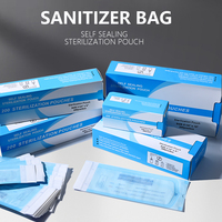 200 pièces/boîte, pochette de stérilisation pour ongles bleue professionnelle, différentes tailles, outil pour brosses et ciseaux à ongles