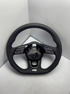Volant en cuir véritable et fibre de carbone amélioré, style course, pour <span class=keywords><strong>AUDI</strong></span> A3 A4 A5 A6 RS3 RS4 RS5 RS6 S8 Q3 Q5 <span class=keywords><strong>TT</strong></span> R8 - Vente Flash - Product Image 3