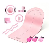 Kit d'accessoires de yoga et Pilates de haute qualité, poids de cheville et de poignet en silicone écologique, haltères, anneaux de résistance, barre de musculation