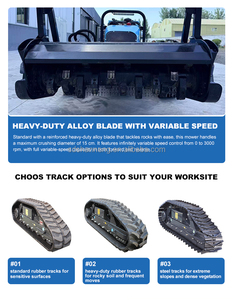 หุ่นยนต์ตัดหญ้าอัจฉริยะ Forest Mulcher รุ่น Heavy Duty ควบคุมระยะไกล อัตโนมัติ พร้อมเซ็นเซอร์วัดความลาดเอียง และระบบป้องกันการโจรกรรม รุ่นพรีเมียม - Product Image 2