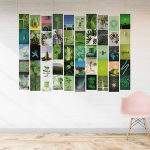 Vente en gros de 50 pièces vertes personnalisées, kit de collage de qualité supérieure, photos esthétiques de décoration de chambre à coucher, impression d'art mural - Product Image 3