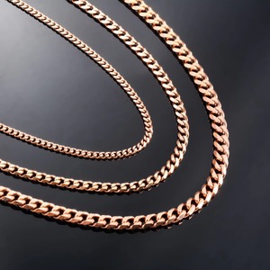 Collar <span class=keywords><strong>de</strong></span> Acero Inoxidable para <span class=keywords><strong>Hombre</strong></span>, <span class=keywords><strong>Cadena</strong></span> Cubana, Gargantilla para Mujer, Chapado en Oro Rosa, Joyería Metálica Gruesa - Product Image 4