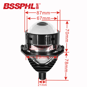 BSSPHL - Faro Delantero LED para Automóvil <span class=keywords><strong>de</strong></span> 3.0 Pulgadas y 12 V, Resistente al Agua, Accesorios para Faros Delanteros, Proyector LED No Destructivo, Lente Bifocal, Láser - Product Image 4