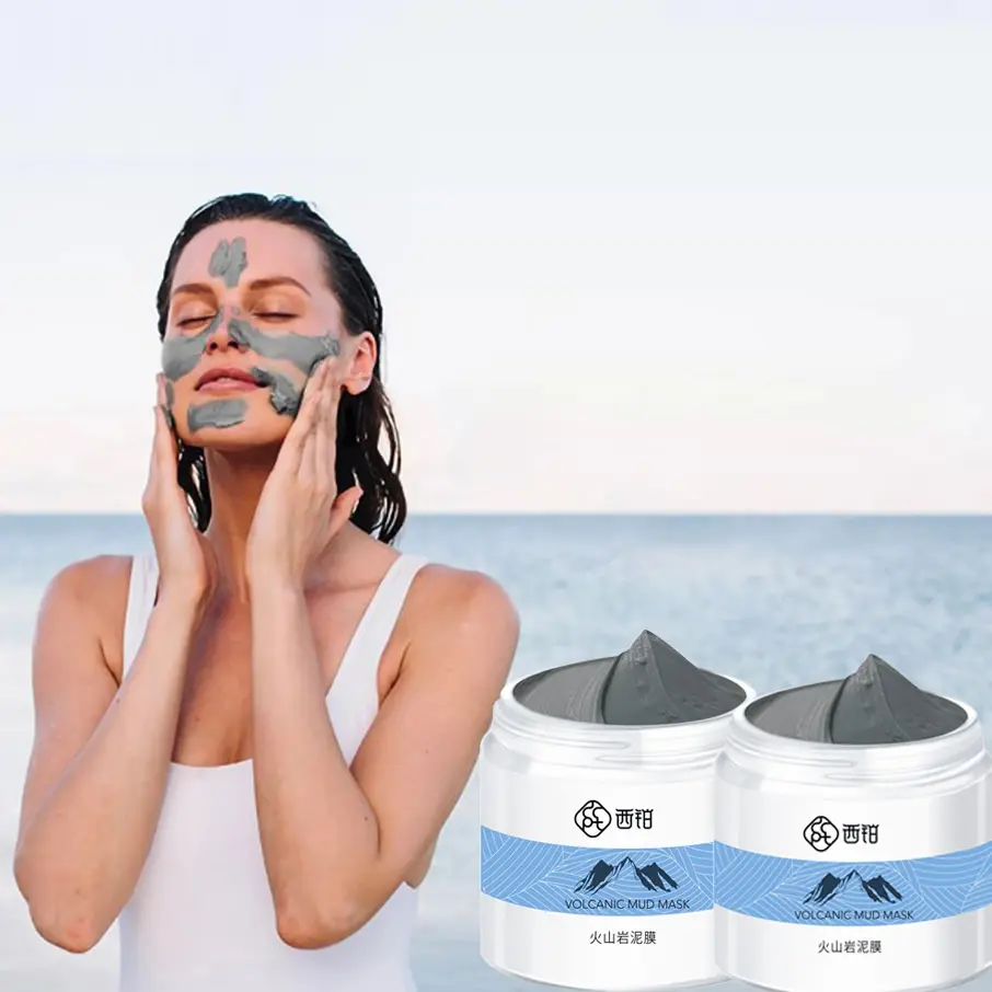 Akne-Creme Großhandel Frauen Peeling Gesichts feuchtigkeit Poren Schrumpfen Mitesser Reduzieren Reparatur Toten Meer Ton Maske Set