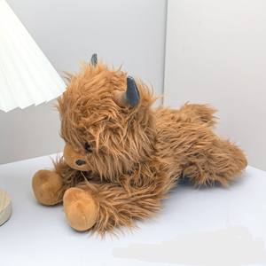 Logisch, grensoverschrijdend populair simulatie Highland Cow knuffeldier, internetberoemd langharig koeienknuffel - Product Image 2
