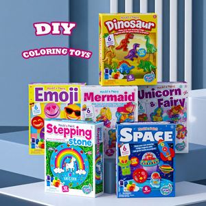 Boy Gift Diy Fridge Sticker Painted 3D Dinosaur Drawing Toys Coloring <b>Plaster</b> <b>Set</b> - Product Image 4