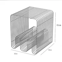 Estante Metálico Minimalista Moderno - Organizador Versátil de Pared o Suelo para Sala de Estar, Mesa de Centro, Lateral de Sofá o Mesa de Noche