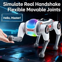 STEM Roboter-Haustier 2,4G RC Bionischer Stunt-Roboterhund mit Lebensechten Tricks, KI-Sprachinteraktion und Dynamischer LED-Beleuchtung und Musik