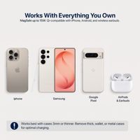 Alas Meja Pengisi Daya Nirkabel 4 in 1, Mouse Pad, Dapat Dilepas, Magnetik QI, Kulit PU, Kantong Tersembunyi XL untuk iPhone, Android, Earbuds