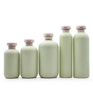 عبوة شامبو بلاستيكية فاخرة صديقة للبيئة باللون الأخضر الأفوكادو بسعة 200 مل و300 مل و400 مل و500 مل مع غطاء قلاب - Product Image 1