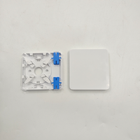 Boîtier mural de terminaison FTTH ultra-mince 1 ou 2 fibres avec façade de protection et adaptateur SC pour panneau de fibre optique