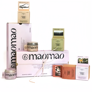 Coffret cadeau de luxe de haute qualité avec étiquette personnalisée Bougie parfumée à la cire de soja 7 chakras avec cristaux Cadeaux de fête des mères - Product Image 5