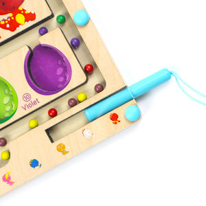 Juguete Educativo Temprano <span class=keywords><strong>de</strong></span> Madera: Laberinto <span class=keywords><strong>de</strong></span> Animales y Dinosaurios, Juego <span class=keywords><strong>de</strong></span> Contar y Clasificar Colores, Juego <span class=keywords><strong>de</strong></span> Mover Cuentas, Control <span class=keywords><strong>de</strong></span> Lápiz para Niños - Product Image 4