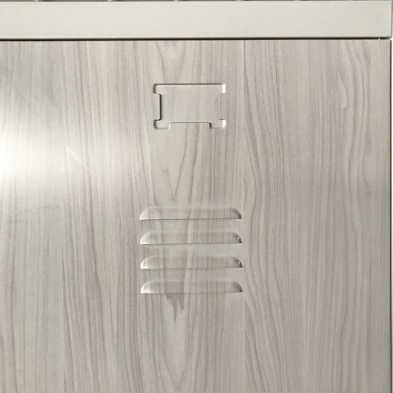 Door with light wood color finish