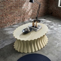 Table basse en fibre de verre, table centrale ronde moderne en FRP, table d'appoint sculpturale pour salon, hôtel, villa, décoration de salon