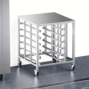 Chariot de transport pour boulangerie en acier inoxydable avec 6 niveaux, chariot à four, petit chariot de <span class=keywords><strong>boulanger</strong></span>, chariot de <span class=keywords><strong>boulanger</strong></span> étroit - Product Image 1