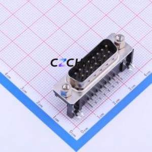 Z-SUBDRBM602A002 D-Sub/VGA Connector Bent Lead Through Hole Connector Male 15P Right Angle Insert 2 - Product Image 2