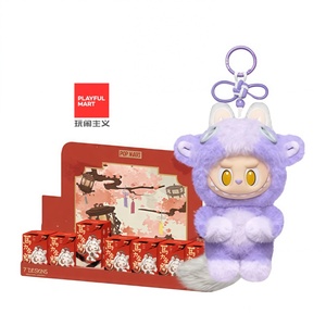 สินค้ามาใหม่2026 POP Mart มอนสเตอร์ Labubu มีชุดตุ๊กตาผ้ากำมะหยี่ขนยาวจี้ Labubu กล่องตาบอด hirono dimoo - Product Image 1