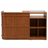 Mostrador de Recepción Multifuncional de Madera Moderna Retro, Duradero, Ecológico y Antioxidante, para Venta al Por Mayor