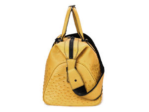 Sac fourre-tout décontracté en cuir d'autruche de luxe, grande capacité, sac à bandoulière de voyage, élégant, pour le sport en plein air, bagages unisexe en toile - Product Image 2