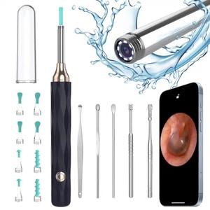 Outil de nettoyage d'oreilles électrique sans fil Wi-Fi, kit d'élimination du cérumen, otoscope 1080P avec caméra et lumière pour le nettoyage des oreilles - Product Image 1