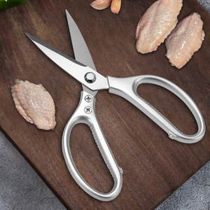 <b>Kitchen</b> <b>Scissors</b> Stainless Steel Straight Head Multi Purpose For Meat Vegetables Chicken Bone Cutting Home Use - Product Image 3