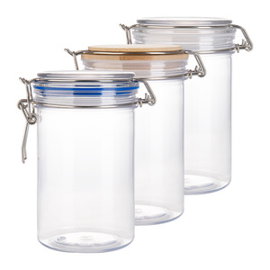 Bocaux à pouding en plastique transparents doublement renforcés de 750 ml, légers, avec fermeture à fil de serrage, organisateur d'assaisonnements - Product Image 5