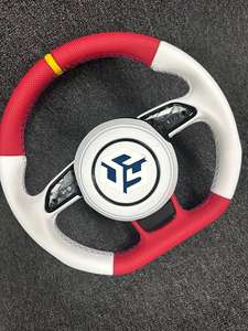 Volant en cuir pour Audi A3 8V A6 C7 C6 <span class=keywords><strong>S3</strong></span> A5 A4 B8 B9 Q7 Q5 RS3 A7 TT S8 Q8 S4 A8 RS7 S5 S6 S7 - Product Image 6